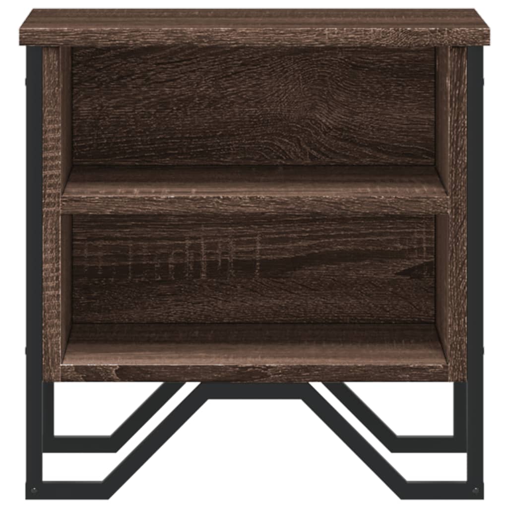 Nachtkastjes 2 st 40x30x40 cm bewerkt hout bruin eikenkleurig