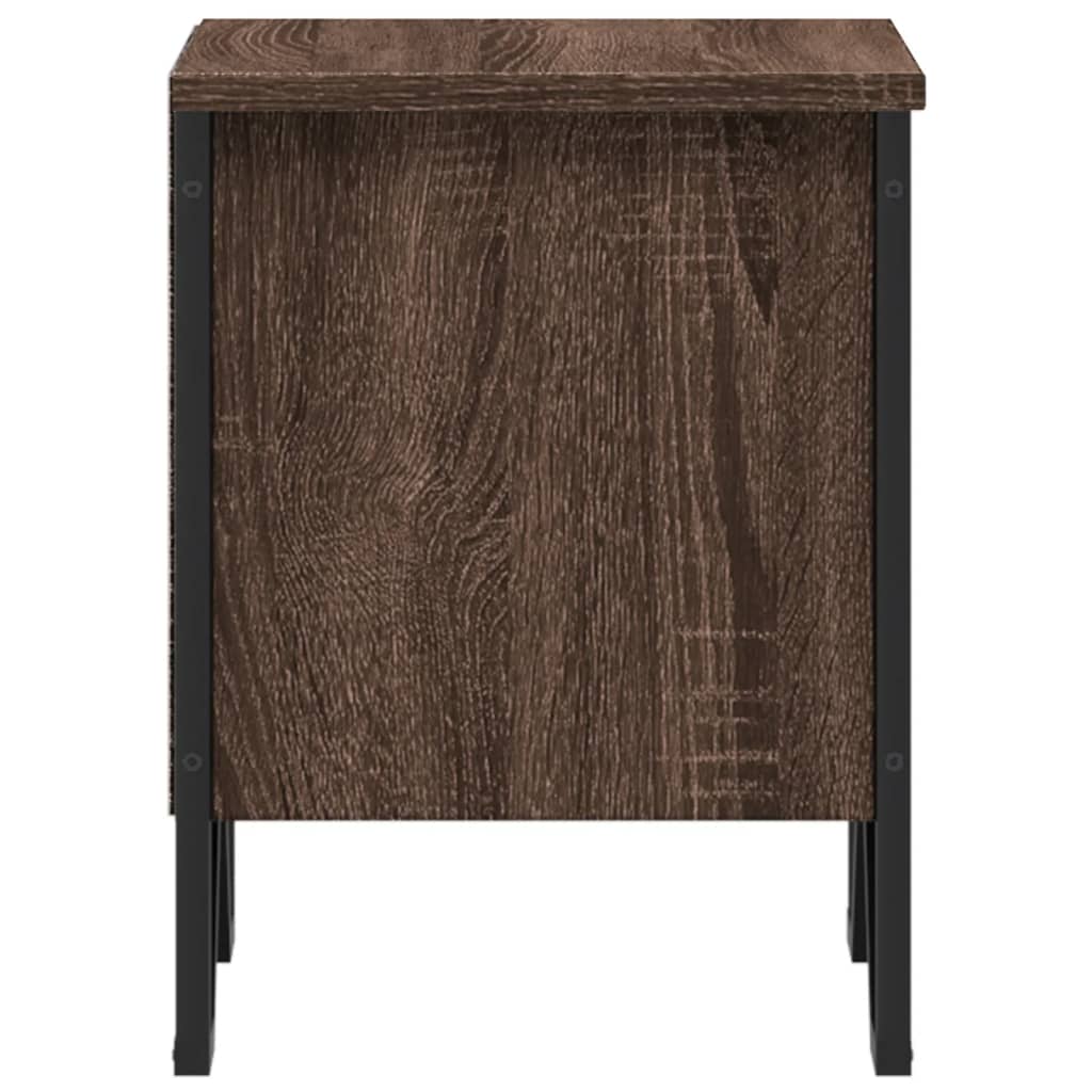 Nachtkastjes 2 st 40x30x40 cm bewerkt hout bruin eikenkleurig