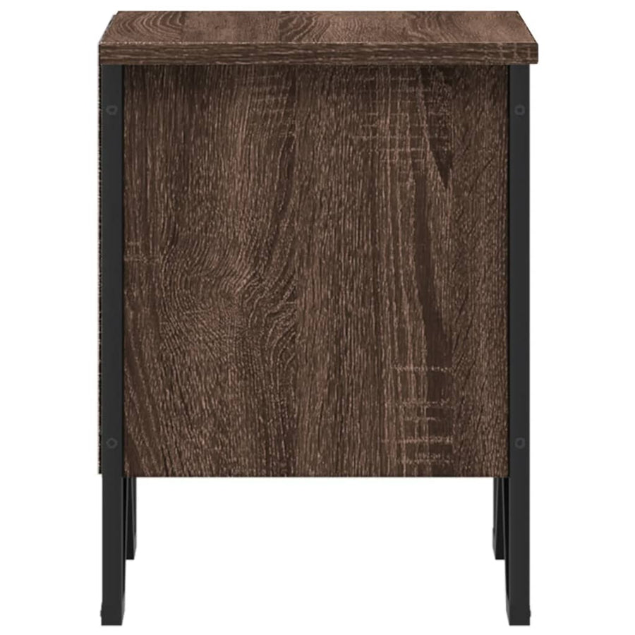 Nachtkastjes 2 st 40x30x40 cm bewerkt hout bruin eikenkleurig