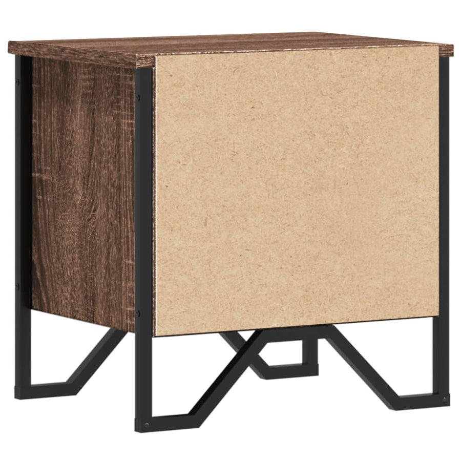 Nachtkastjes 2 st 40x30x40 cm bewerkt hout bruin eikenkleurig