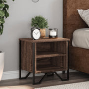 Nachtkastjes 2 st 40x30x40 cm bewerkt hout bruin