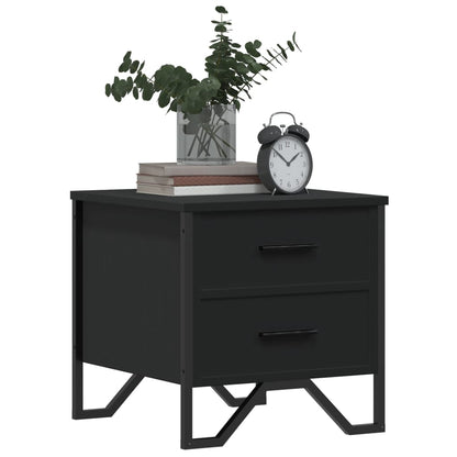 Nachtkastjes 2 st 40x41x40 cm bewerkt hout zwart