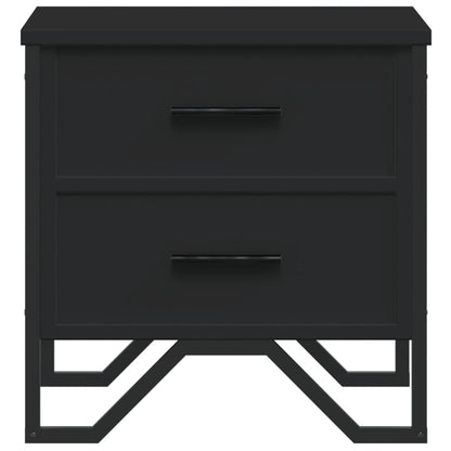 Nachtkastjes 2 st 40x41x40 cm bewerkt hout zwart