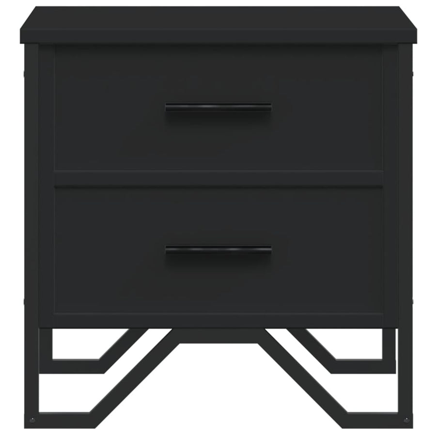 Nachtkastjes 2 st 40x41x40 cm bewerkt hout zwart