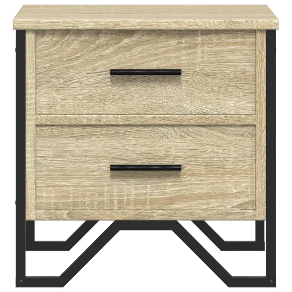 Nachtkastje 40x41x40 cm bewerkt hout sonoma eikenkleurig
