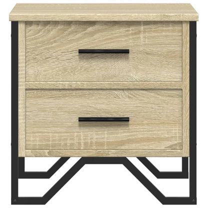 Nachtkastje 40x41x40 cm bewerkt hout sonoma eikenkleurig