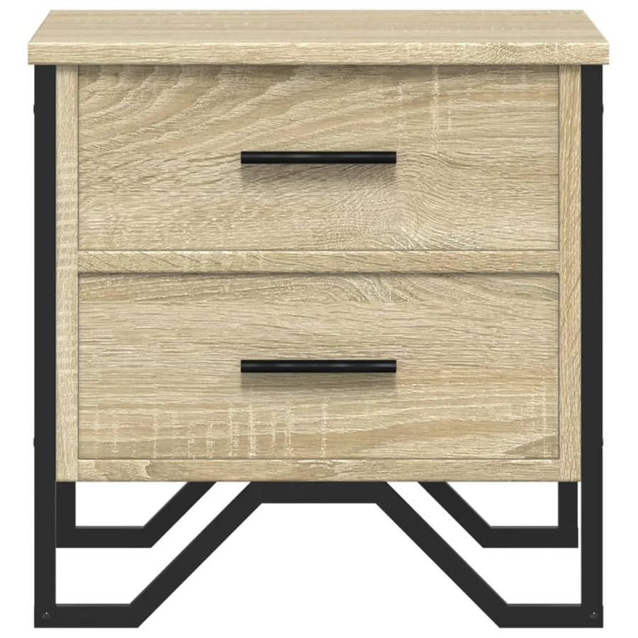 Nachtkastje 40x41x40 cm bewerkt hout sonoma eikenkleurig