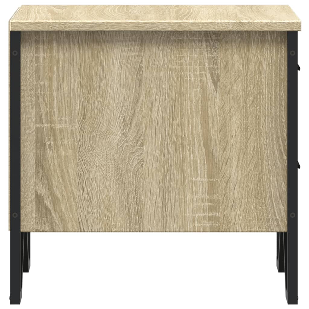Nachtkastje 40x41x40 cm bewerkt hout sonoma eikenkleurig