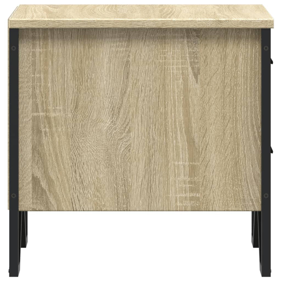 Nachtkastje 40x41x40 cm bewerkt hout sonoma eikenkleurig