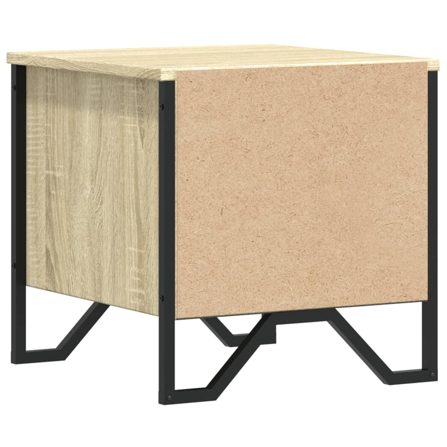 Nachtkastje 40x41x40 cm bewerkt hout sonoma eikenkleurig