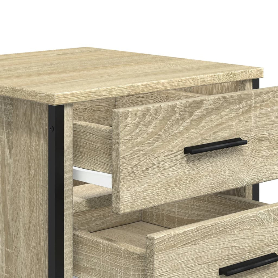 Nachtkastje 40x41x40 cm bewerkt hout sonoma eikenkleurig