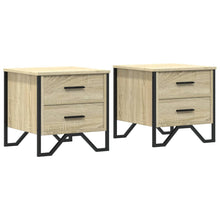 Nachtkastjes 2 st 40x41x40 cm bewerkt hout sonoma eikenkleurig