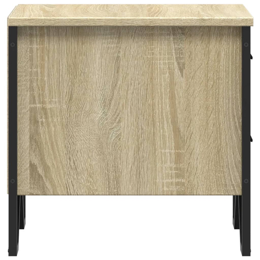 Nachtkastjes 2 st 40x41x40 cm bewerkt hout sonoma eikenkleurig