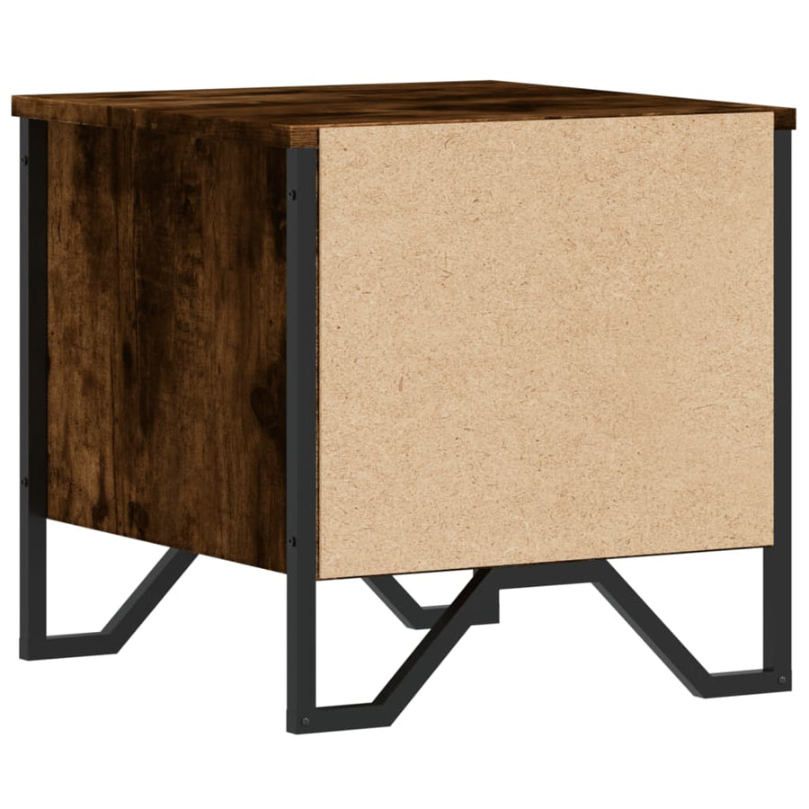 Nachtkastjes 2 st 40x41x40 cm bewerkt hout gerookt eikenkleurig