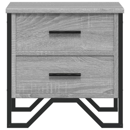 Nachtkastje 40x41x40 cm bewerkt hout grijs sonoma eikenkleurig