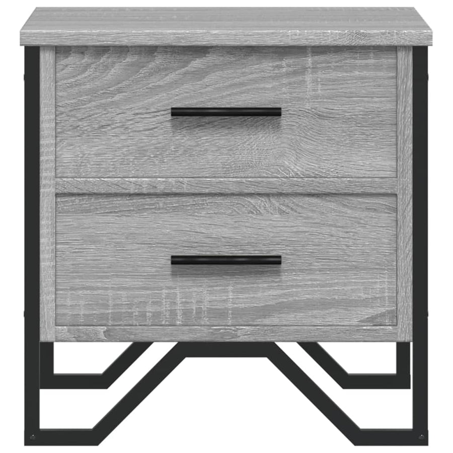 Nachtkastje 40x41x40 cm bewerkt hout grijs sonoma eikenkleurig