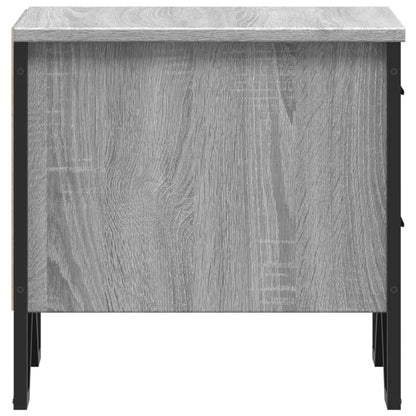 Nachtkastjes 2 st 40x41x40 cm bewerkt hout grijs sonoma eiken