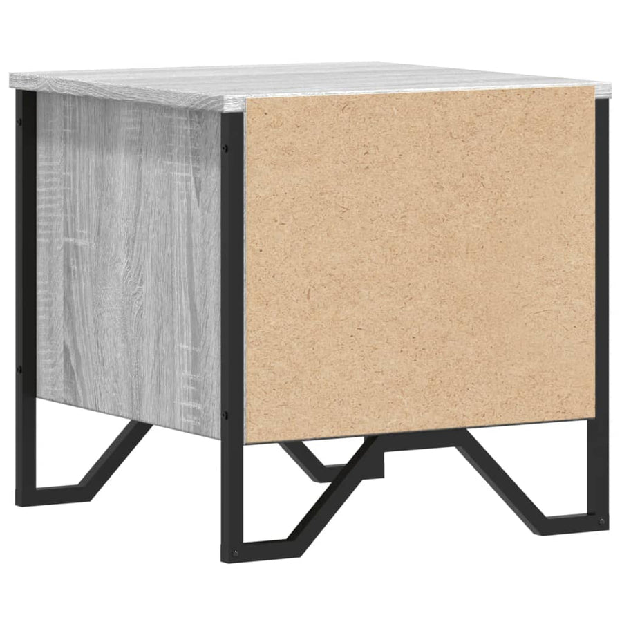 Nachtkastjes 2 st 40x41x40 cm bewerkt hout grijs sonoma eiken