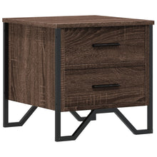 Nachtkastje 40x41x40 cm bewerkt hout bruin eikenkleurig