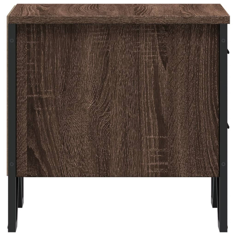 Nachtkastje 40x41x40 cm bewerkt hout bruin eikenkleurig