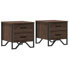 Nachtkastjes 2 st 40x41x40 cm bewerkt hout bruin eikenkleurig