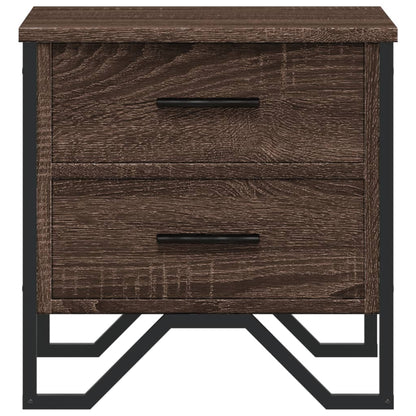 Nachtkastjes 2 st 40x41x40 cm bewerkt hout bruin eikenkleurig