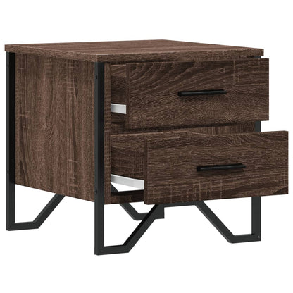 Nachtkastjes 2 st 40x41x40 cm bewerkt hout bruin eikenkleurig