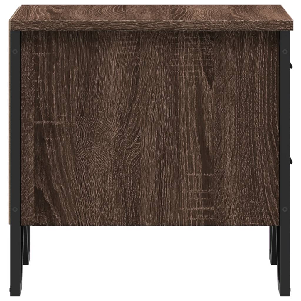 Nachtkastjes 2 st 40x41x40 cm bewerkt hout bruin eikenkleurig