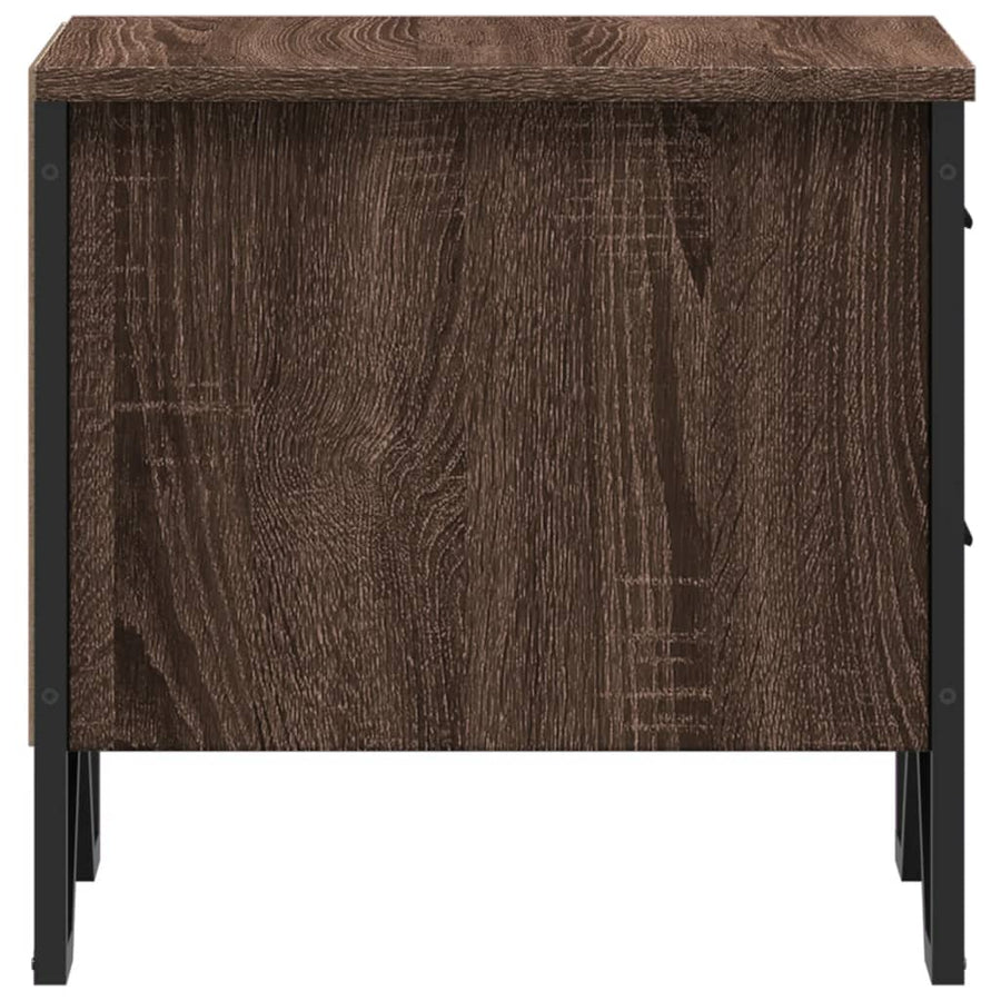 Nachtkastjes 2 st 40x41x40 cm bewerkt hout bruin eikenkleurig