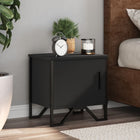 Bedside table 40x30x40 cm chipboard black