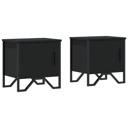 Nachtkastjes 2 st 40x30x40 cm spaanplaat zwart