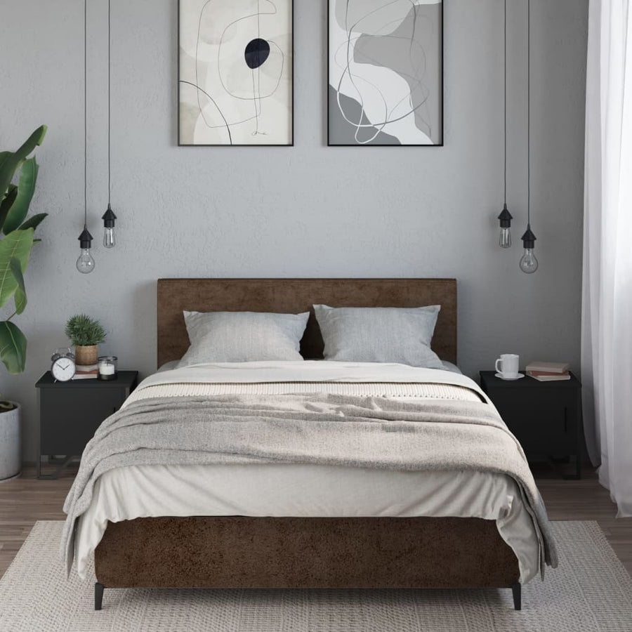 Nachtkastjes 2 st 40x30x40 cm spaanplaat zwart