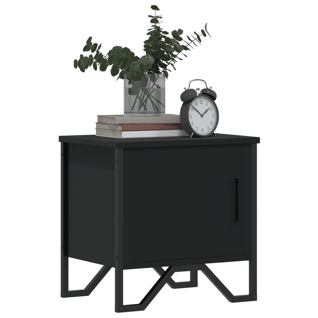 Nachtkastjes 2 st 40x30x40 cm spaanplaat zwart