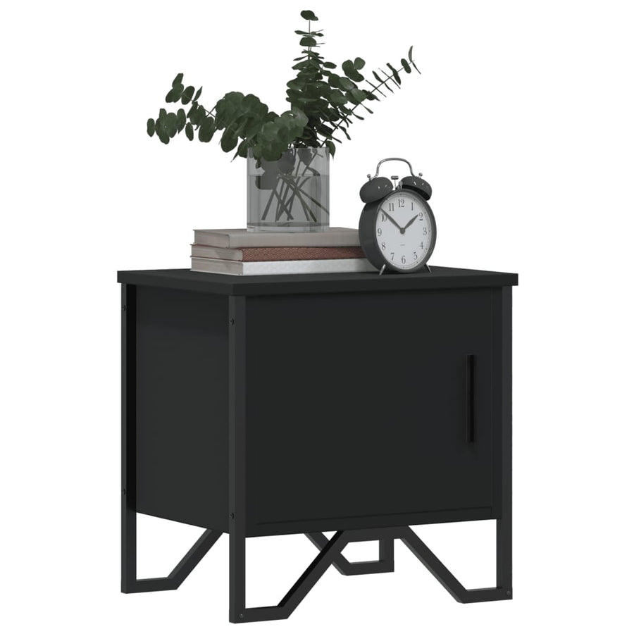 Nachtkastjes 2 st 40x30x40 cm spaanplaat zwart