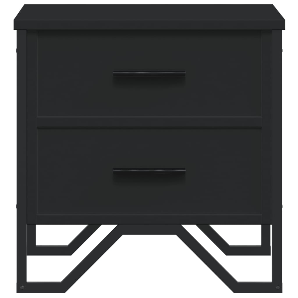 Nachtkastjes 2 st 40x30x40 cm spaanplaat zwart