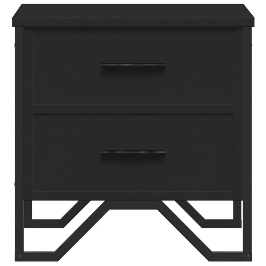 Nachtkastjes 2 st 40x30x40 cm spaanplaat zwart