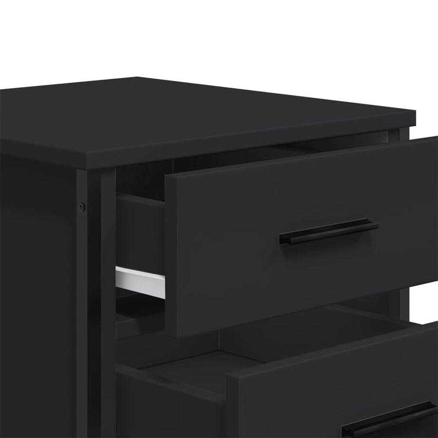 Nachtkastjes 2 st 40x30x40 cm spaanplaat zwart