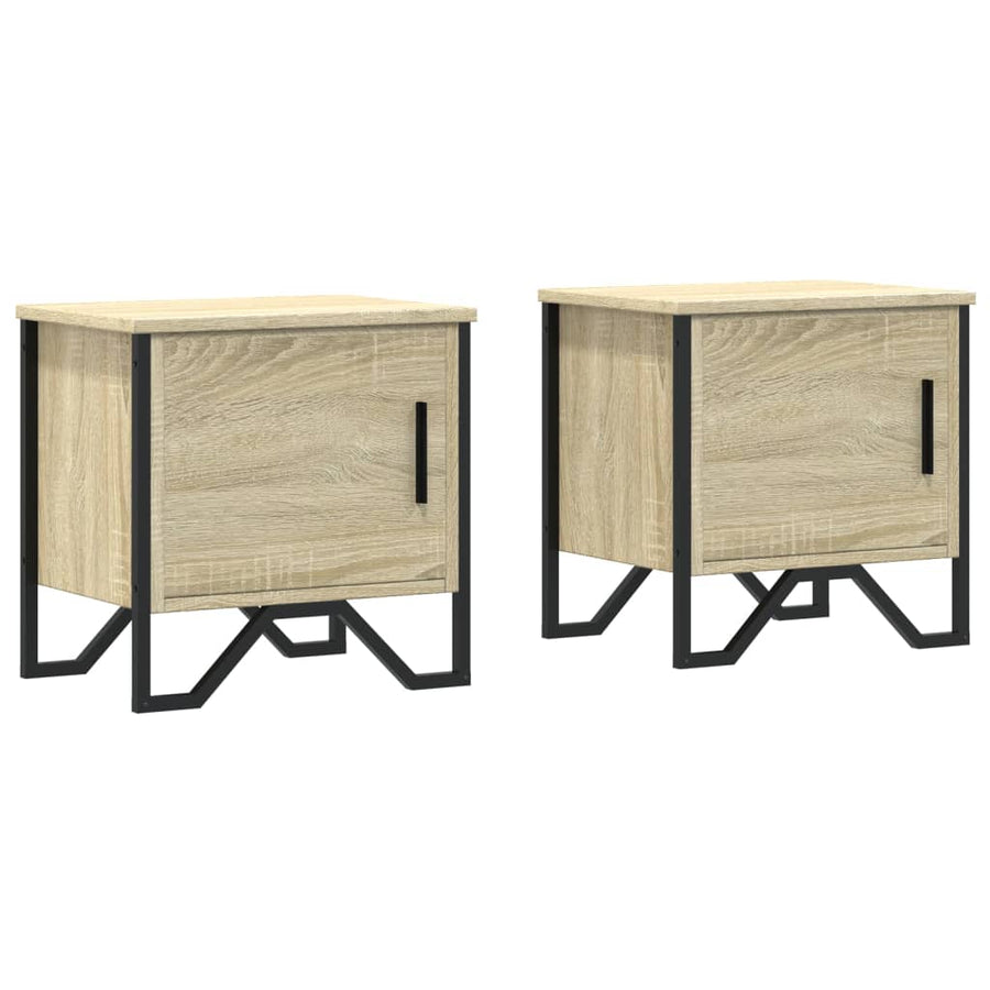 Nachtkastjes 2 st 40x30x40 cm spaanplaat sonoma eikenkleurig