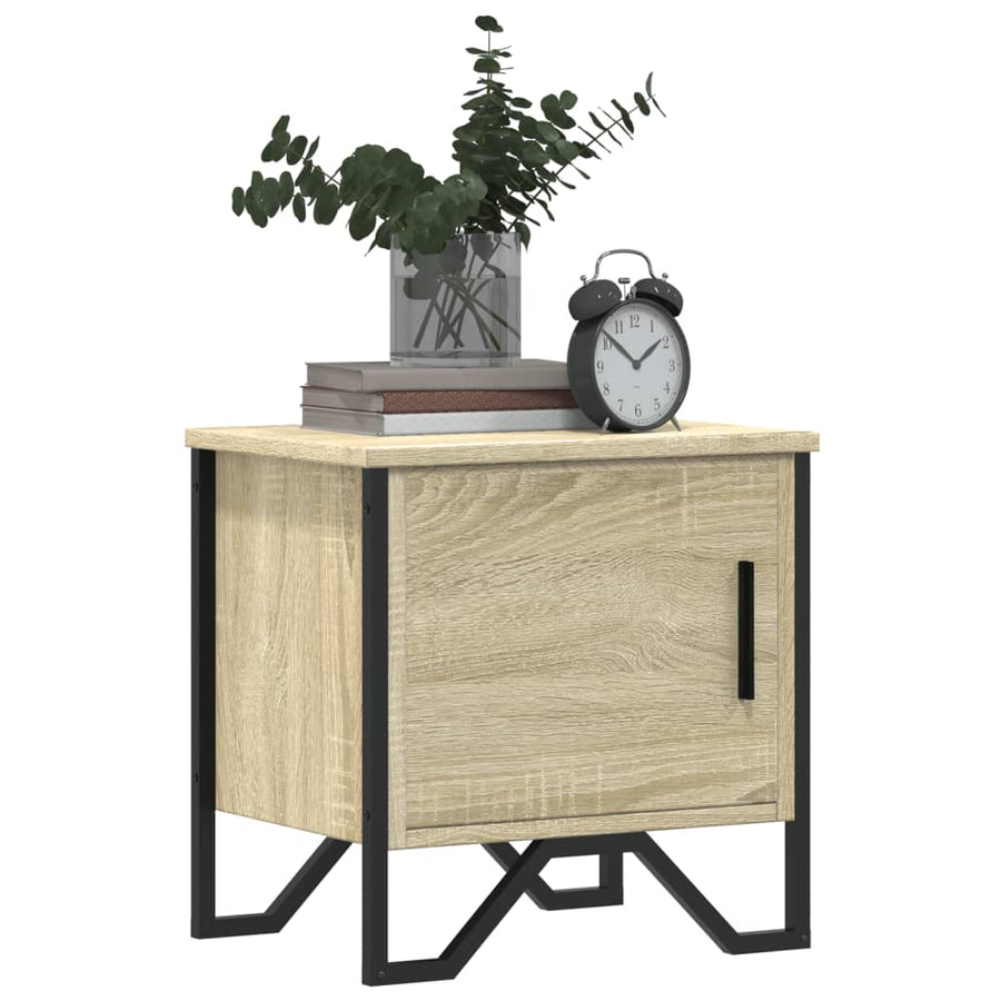Nachtkastjes 2 st 40x30x40 cm spaanplaat sonoma eikenkleurig