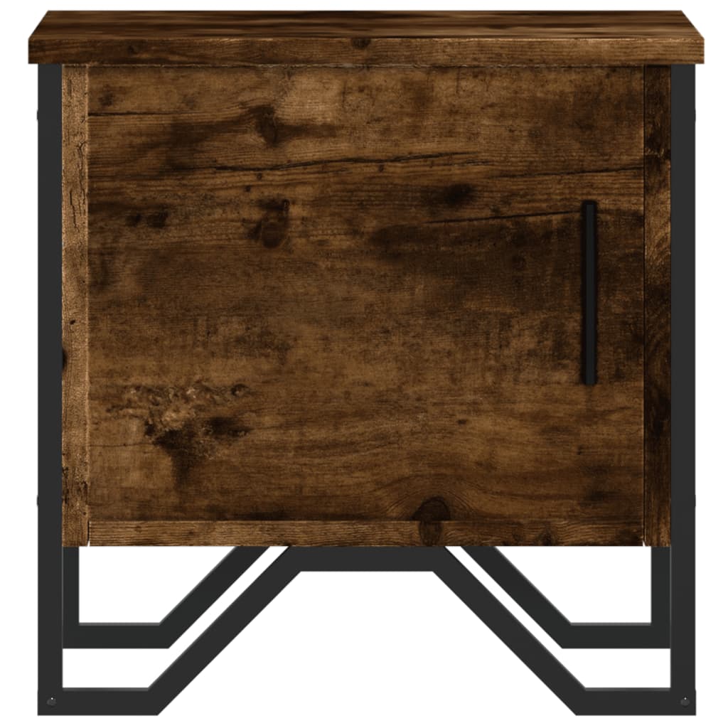 Nachtkastjes 2 st 40x30x40 cm bewerkt hout gerookt eikenkleurig