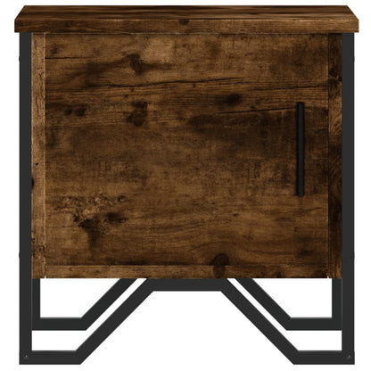 Nachtkastjes 2 st 40x30x40 cm bewerkt hout gerookt eikenkleurig