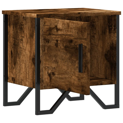 Nachtkastjes 2 st 40x30x40 cm bewerkt hout gerookt eikenkleurig
