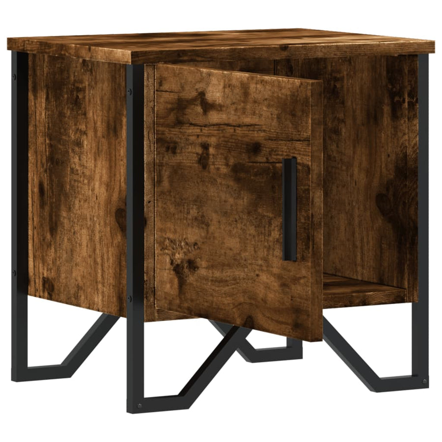 Nachtkastjes 2 st 40x30x40 cm bewerkt hout gerookt eikenkleurig