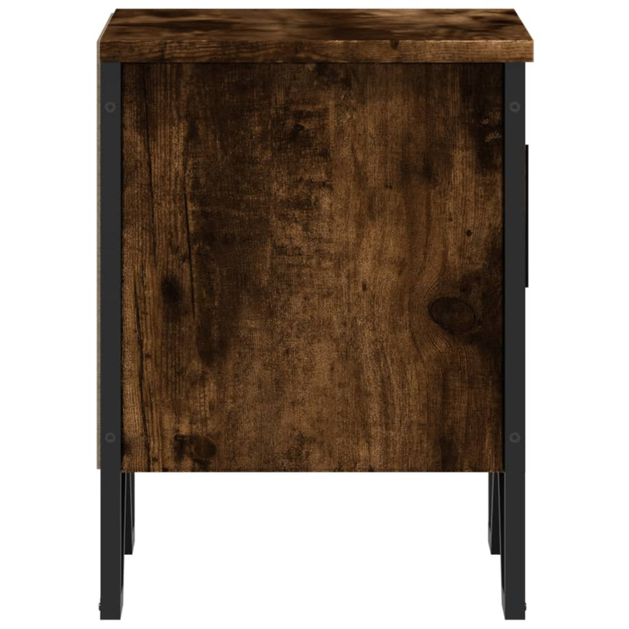 Nachtkastjes 2 st 40x30x40 cm bewerkt hout gerookt eikenkleurig