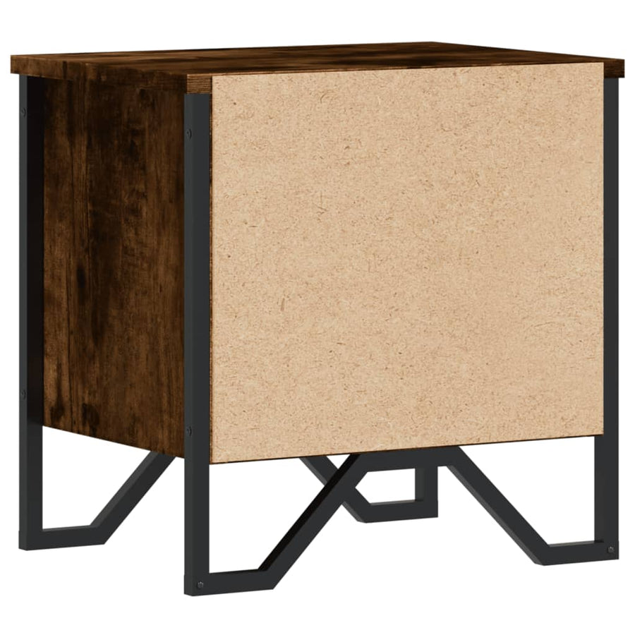 Nachtkastjes 2 st 40x30x40 cm bewerkt hout gerookt eikenkleurig