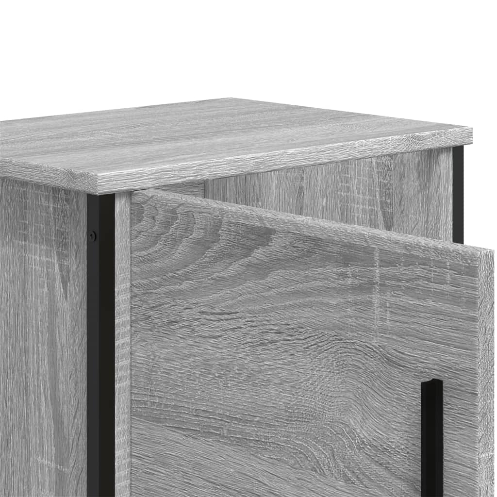 Nachtkastje 40x30x40 cm bewerkt hout grijs sonoma eikenkleurig