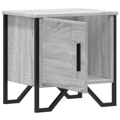Nachtkastjes 2 st 40x30x40 cm bewerkt hout grijs sonoma eiken