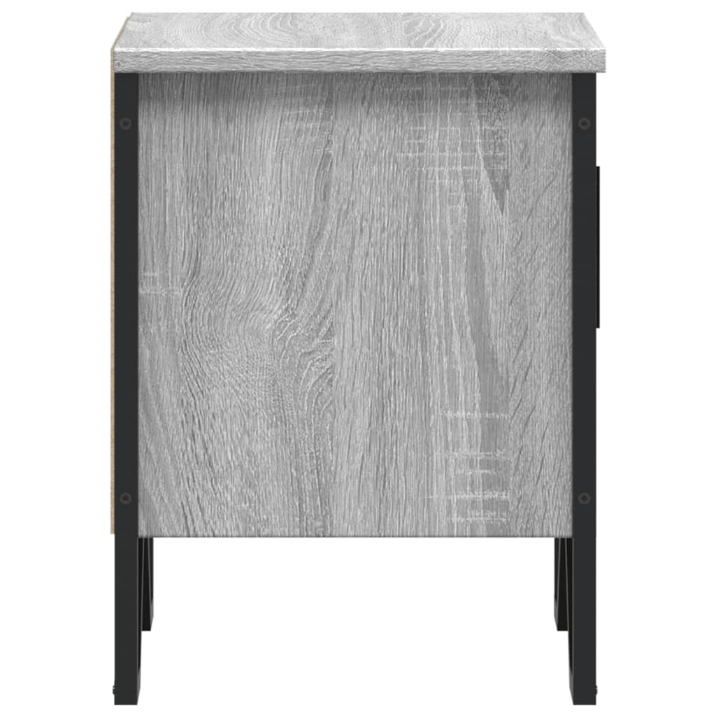 Nachtkastjes 2 st 40x30x40 cm bewerkt hout grijs sonoma eiken