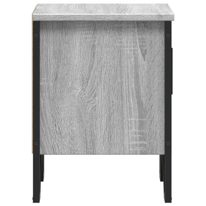 Nachtkastjes 2 st 40x30x40 cm bewerkt hout grijs sonoma eiken