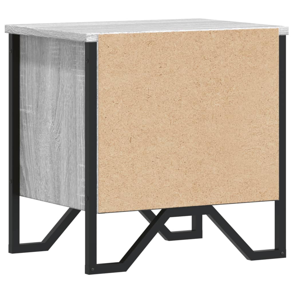 Nachtkastjes 2 st 40x30x40 cm bewerkt hout grijs sonoma eiken